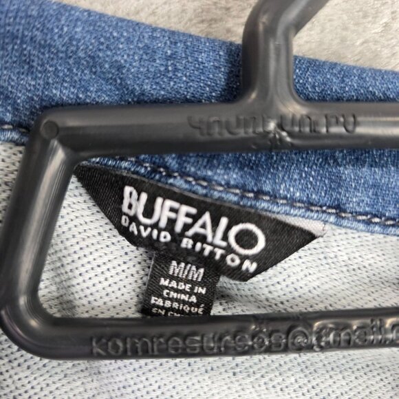 Womens Buffalo David Bitton Blue Denim Jean Jacket Button Down Long Sleeve M - Picture 2 of 8